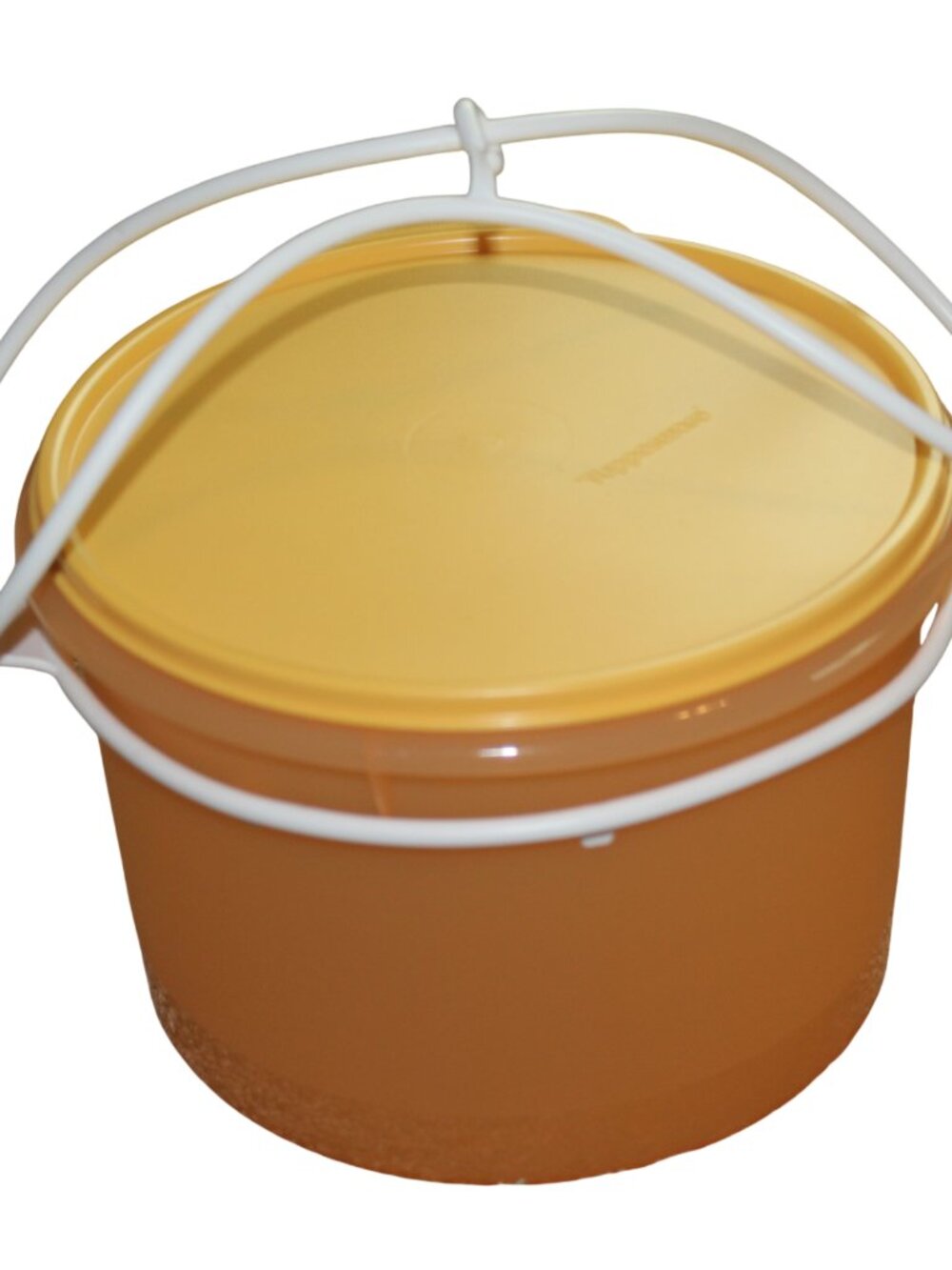 Tupperware Stacking Canister with Handle Yellow 14.25 Cups 3.4 L Container NEW
